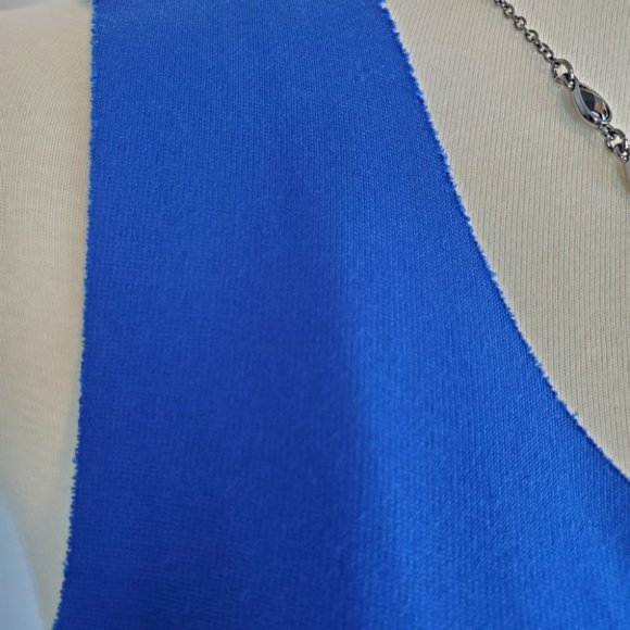 Madewell Cobalt Blue Raw Edging Sleeveless Dress With Pockets Size XS - Picture 4 of 8